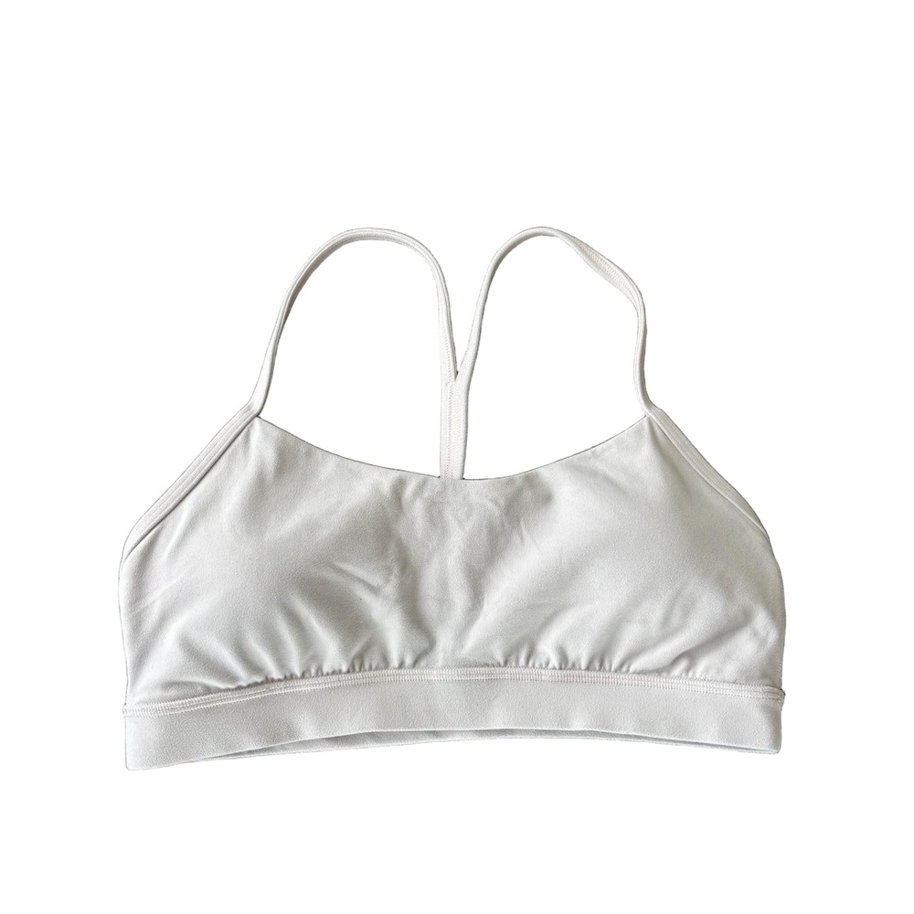 Lululemon Sports Bra Womens Size Medium White Racerback Padded Active Minimalist
